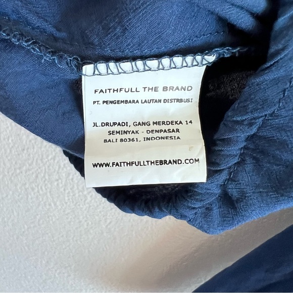 Faithfull The Brand Lace Up Long Sleeve Cropped Blouse - Picture 4 of 11